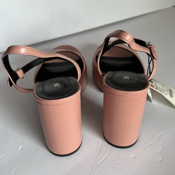 ZARA Women’s Platform Leather Sandals - Picture 9 of 17